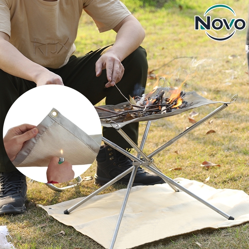 Outdoor Camping Fire - Feuerfeste Matte für Camping im Freien,