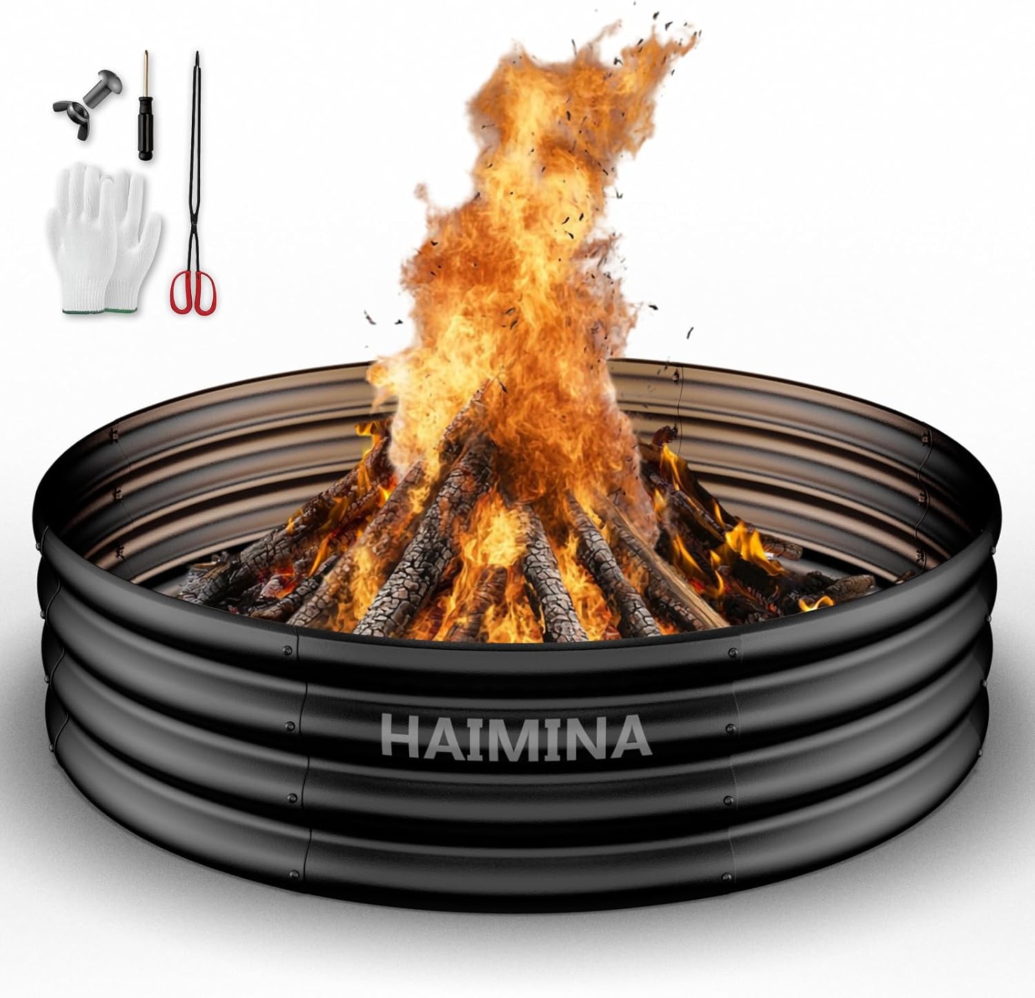Outdoor Camping Fire - 36 Zoll Robuster Feuerring für Holzfeuer