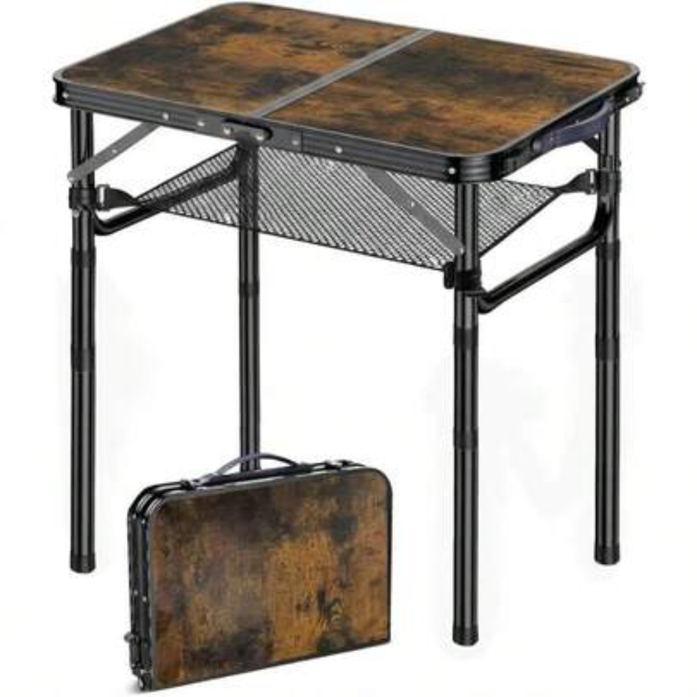 Outdoor Camping Tv - Höhenverstellbarer, klappbarer TV-Tablett-Tisch für Snacks und