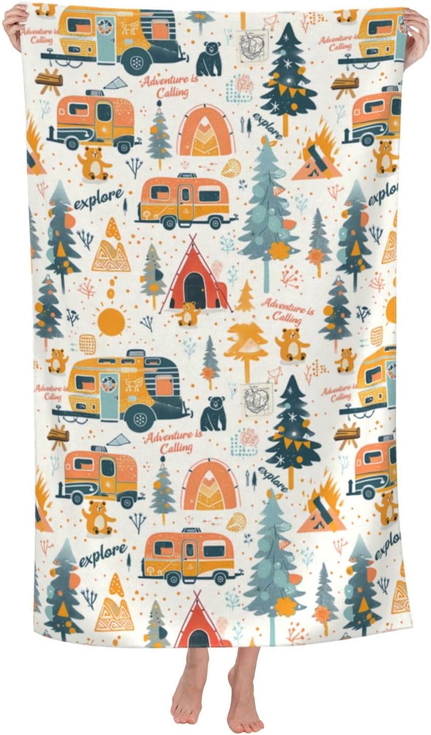 Camp Towel Microfiber - Camping-Abenteuer Strandtuch aus Mikrofaser, Schnelltrocknend, für