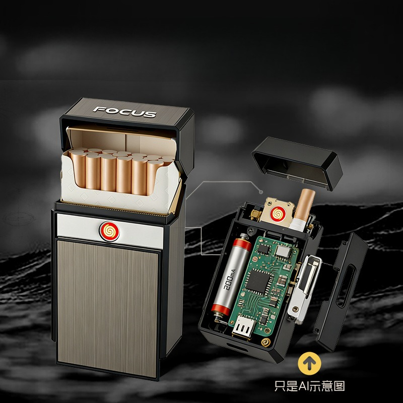 Neues USB-Zigarettenetui-Feuer – Outdoor Windproof Lighter Bewertung und Preis