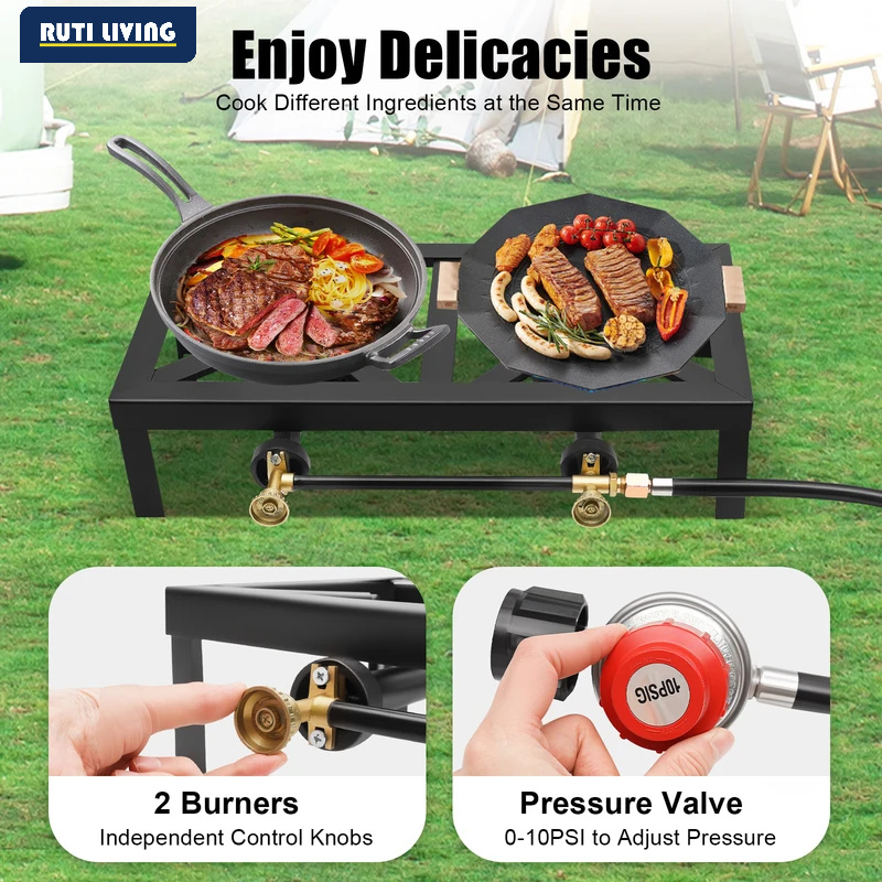 Tragbarer 1/2-Brenner Outdoor- – Outdoor Camping Burner Bewertung und Preis