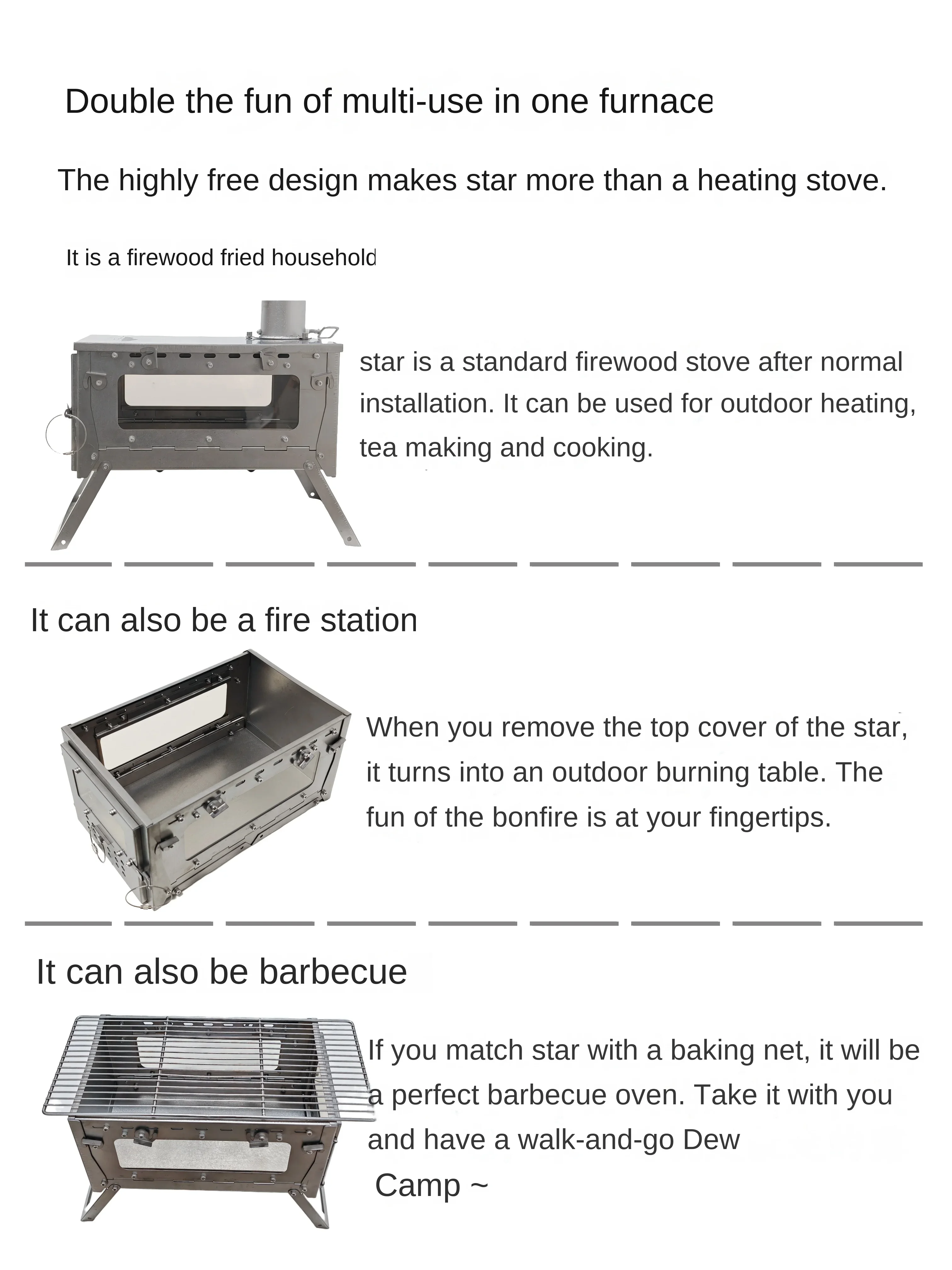 WT Star Ti Klappbarer Brennhol – Outdoor Camping Heater For Tent Bewertung und Preis